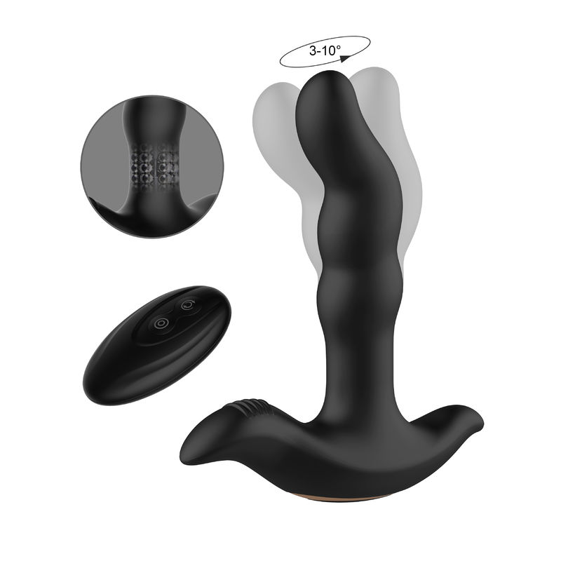 Juguete masculino del sexo del Massager de la próstata del enchufe de 75 minutos del silicón anal teledirigido del vibrador