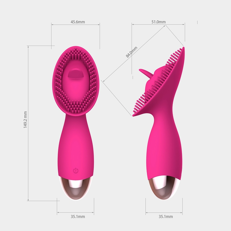 149.2*51*45.6m m Didlo realista de lamedura fuerte para las mujeres impermeabilizan el vibrador de la bala