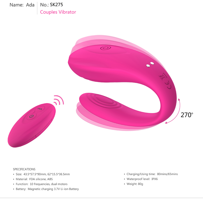 Vibrador anal del punto de Toy Dula Motor Waterproof G del sexo del clítoris de los pares recargables