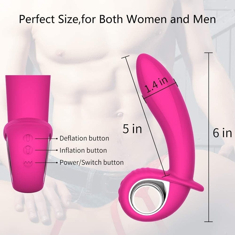 Enchufe anal inflable del extremo del Massager de Vaginal Orgasm Vibrator Men Prostate del vibrador