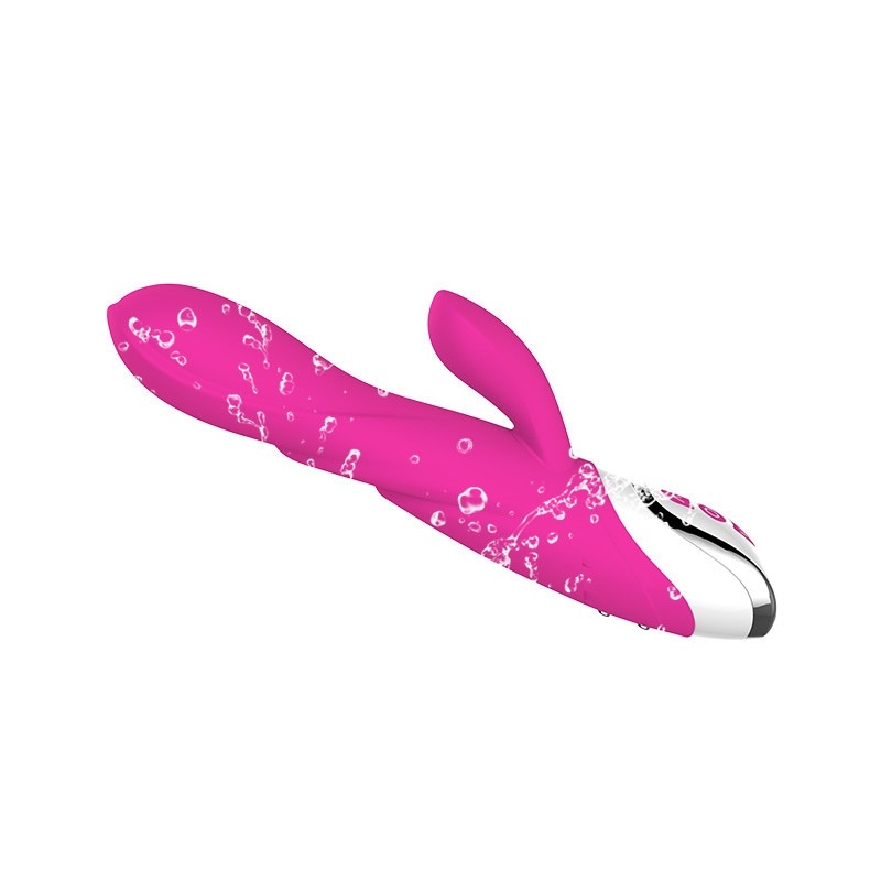 Estimulador recargable de calefacción del clítoris de la vagina de la prenda impermeable del vibrador del G-punto del conejo del silicón para la hembra