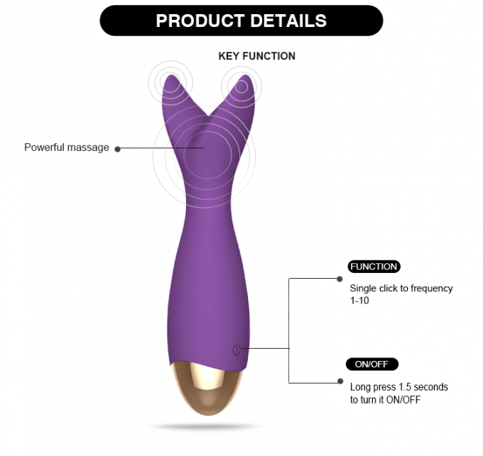 Vara eléctrica recargable de alta calidad del vibrador de la y del masaje del clítoris del USB otros productos del sexo