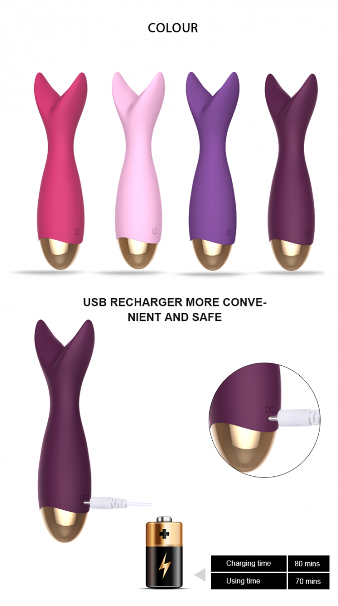 Vara eléctrica recargable de alta calidad del vibrador de la y del masaje del clítoris del USB otros productos del sexo