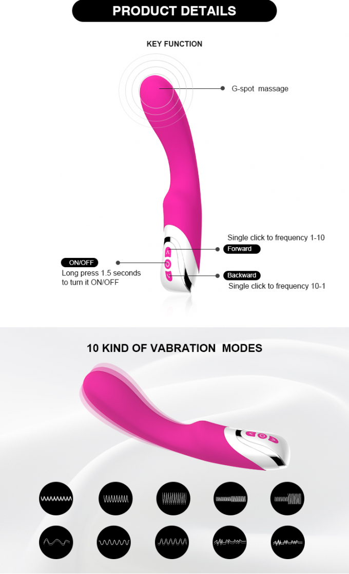 Orgasmo estimulante y vibrador femenino calentado de impermeabilización de la vagina del silencio cómodo del estímulo del vibrador del silicón