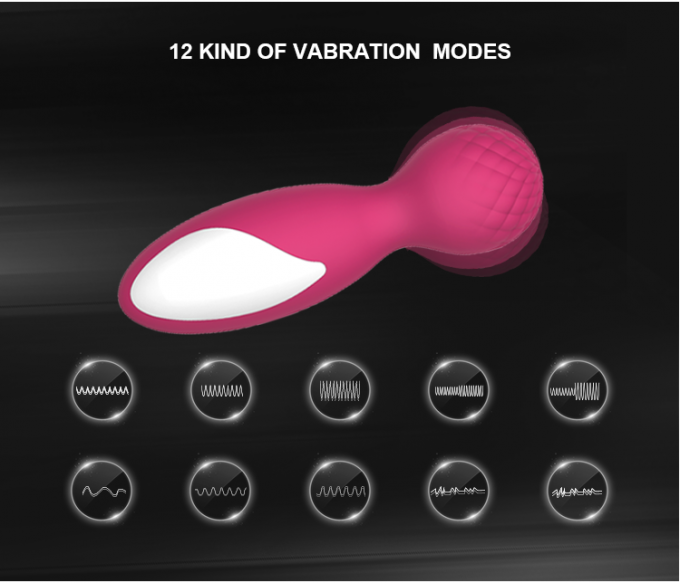 Massager del cuerpo de la edición del amor de la vara del cuerpo del ambiente de G del silicón del satén de 10 funciones mini