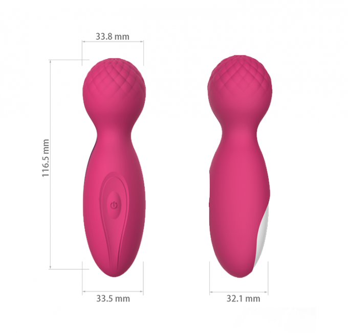 Massager del cuerpo de la edición del amor de la vara del cuerpo del ambiente de G del silicón del satén de 10 funciones mini